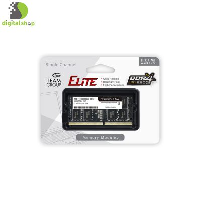 رم لپ تاپ تیم گروپ الیت 3200-DDR4 مدل Elite ظرفیت 16 گیگابایت