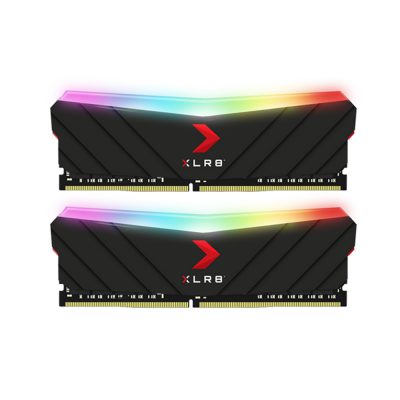 رم کامپیوتر DDR4 دو کاناله 4600مگا هرتز CL19 پی ان وای مدل XLR8 RGB ظرفیت 16 گیگابایت Black
