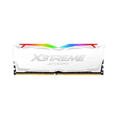 رم کامپیوتر او سی پی سی DDR4 – 3200 تک کاناله مدل X3TREME RGB ظرفیت 8 گیگابایت White