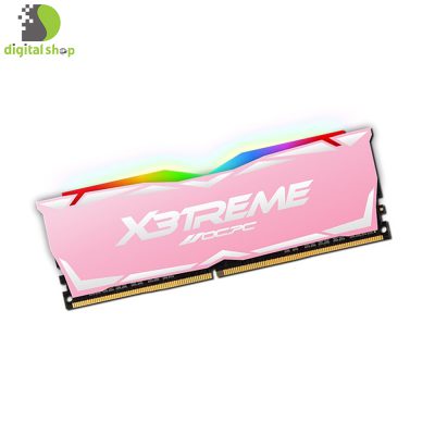 رم کامپیوتر او سی پی سی DDR4 – 3600 تک کاناله مدل X3TREME RGB ظرفیت 8 گیگابایت Pink