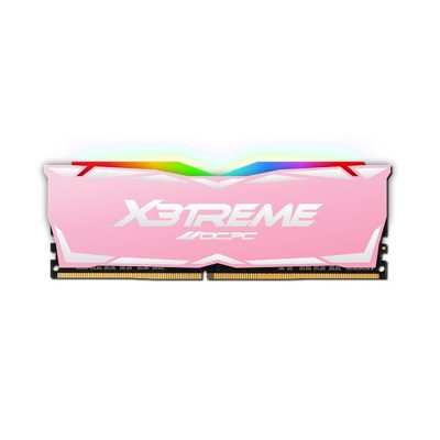 رم کامپیوتر او سی پی سی DDR4 – 3600 تک کاناله مدل X3TREME RGB ظرفیت 8 گیگابایت Pink